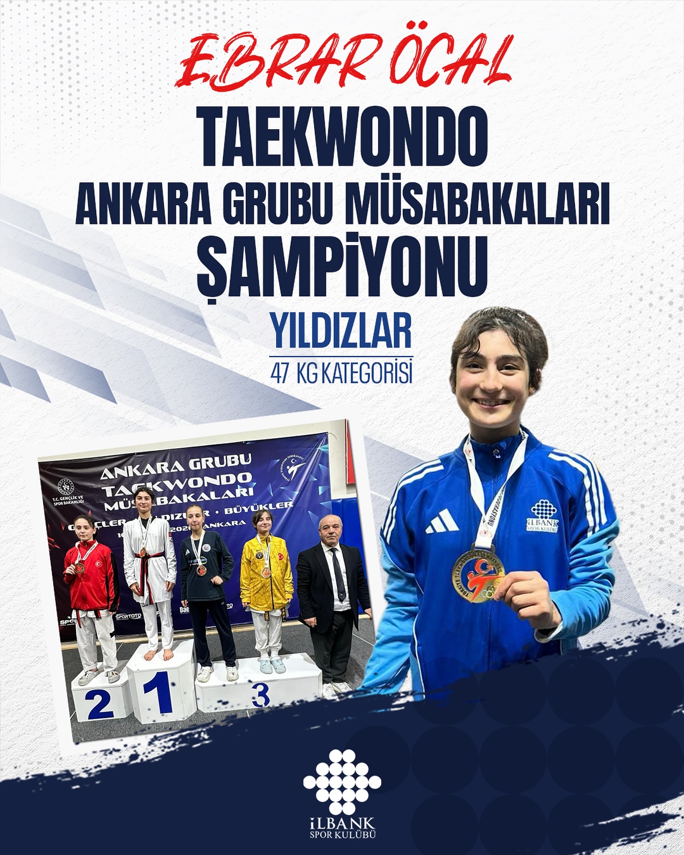 Milli Sporcumuz Ebrar Öcal Ankara Grubu Müsabakaları şampiyonu