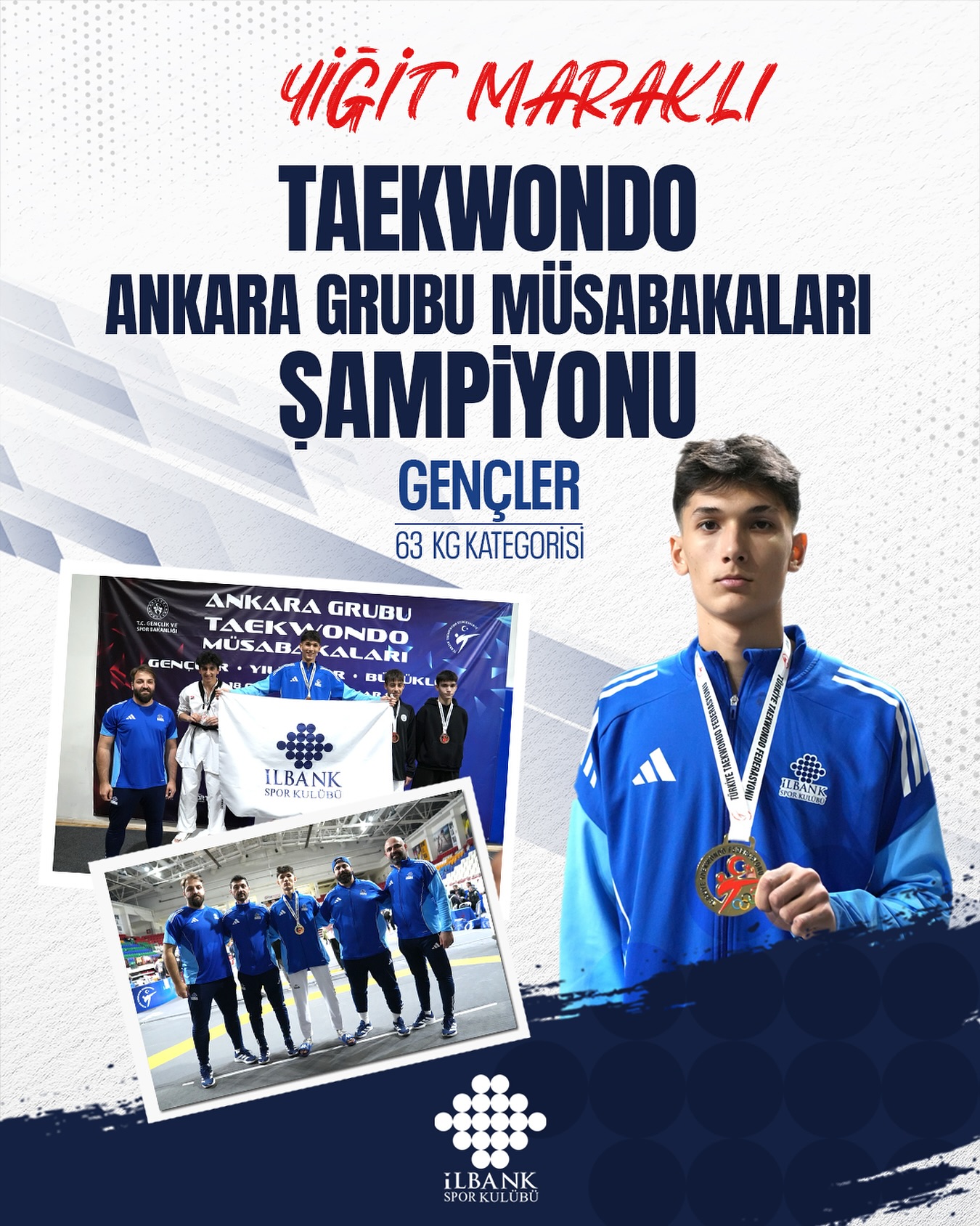 Milli Sporcumuz Yiğit Maraklı Ankara Grubu Müsabakaları şampiyonu