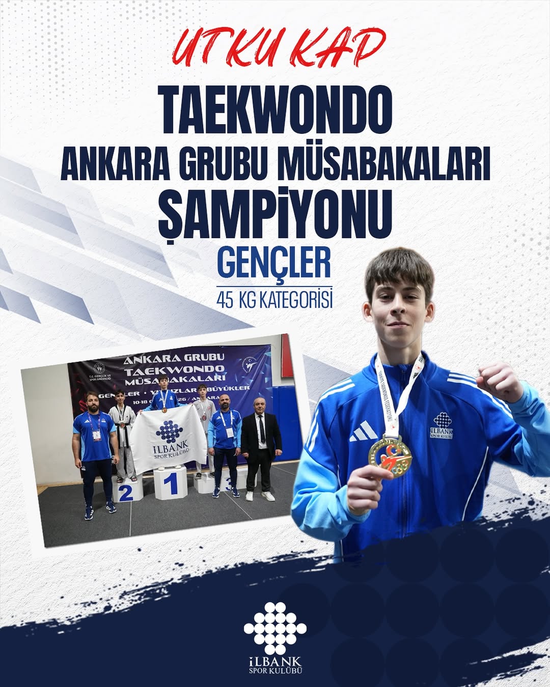 Milli Sporcumuz Utku Kap Ankara Grubu Müsabakaları şampiyonu