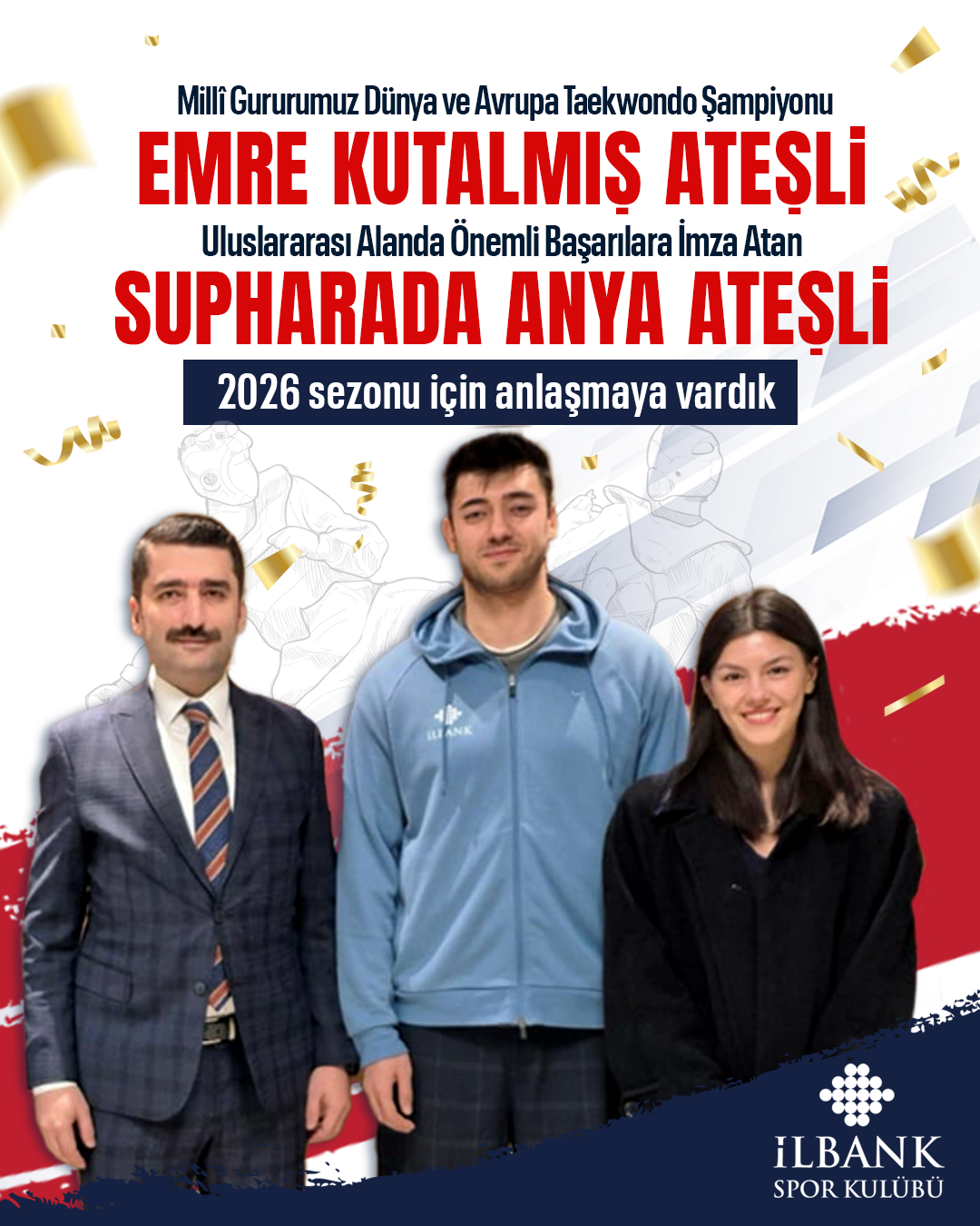 Emre Kutalmış Ateşli ve eşi Supharada Anya Ateşli ile 2026 sezonu için anlaşmaya vardık